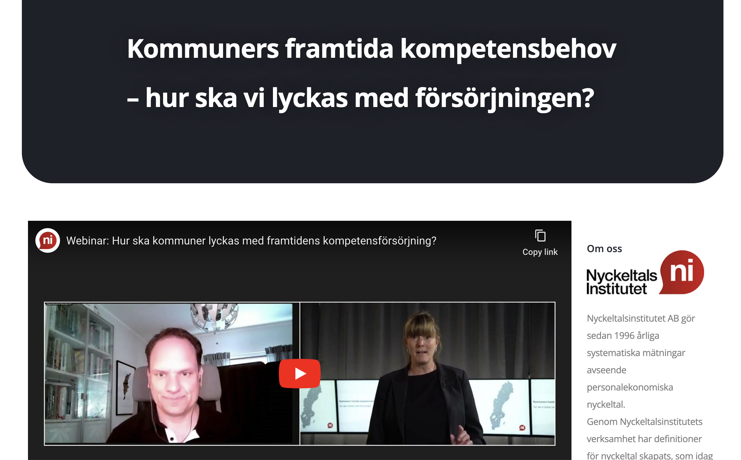 Kommuners framtida kompetensbehov – hur ska vi lyckas med försörjningen?